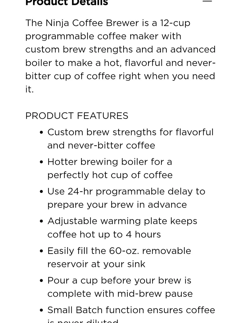 Ninja 12-Cup Programmable Coffee Brewer - Stainless Steel & Black